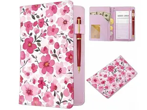 Server Book with Dual Zipper Pockets Organizer for Waitresses Waitress Bartenders