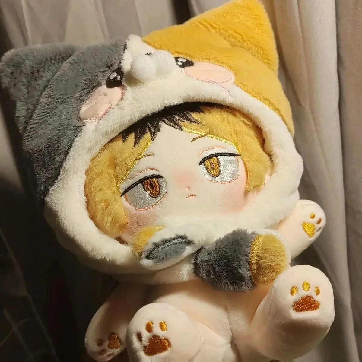 20cm Haikyu!! Kozume Kenma Plush Doll, Handsome Skeleton Body with Curved Arms and Legs, Anime Cosplay Toy Figure, Christmas Gift for Anime Fans