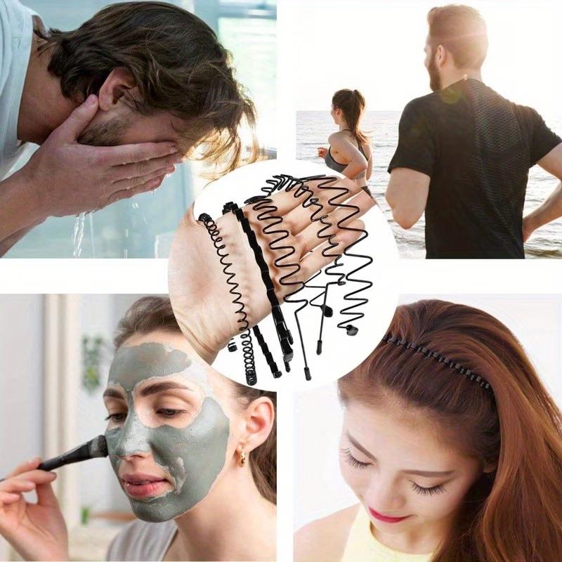 15 PCS Unisex Hair Band Adjustable Headbands, Wavy Hair Accessories Non-slip Hair Hoop, Metal Headband, for Men and Women, for Home, Outdoor, Sports and Yoga