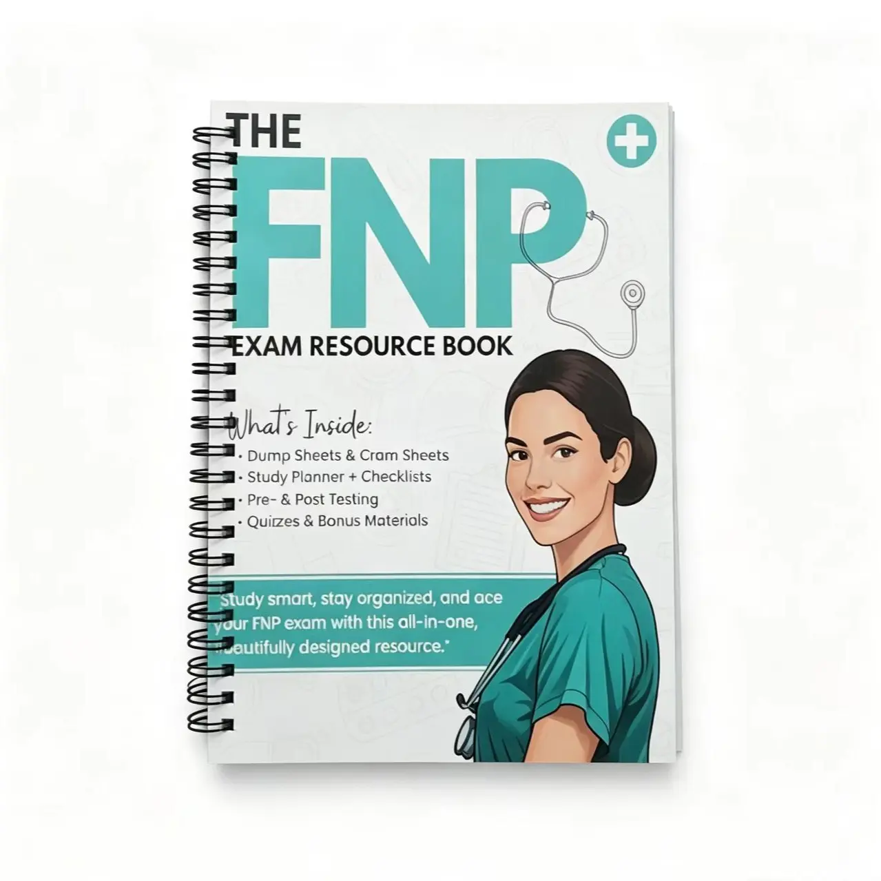 Nursing Exam Preparation Guide, Quick Notes, Mock Tests, Study Plan, Nursing License Review Material, Spiral Notebook, Resource