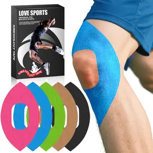 10pcs/30pc Mixed Color Pre-Cut Kinesiology Sports Tape Volleyball Tape Elastic Athletic Tape Knee Support, Elastic Breathable Muscle Patch, Fixed Support for Sports Activities