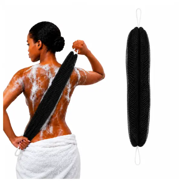 African Net Sponge Authentic with Knots - Exfoliating Washcloth Towel, Back Scrubber for Shower Bath, Exfoliating Body Scrubber Exfoliator, African Rags Wash Cloth Loofah Lufa Sponge