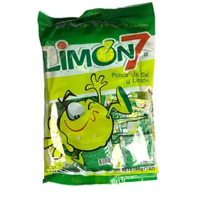 Limon 7 Salt & Lemon Powder, 100 Pieces, Sour, Salty, Tangy, Lime Salt Flavor Packets, Snack, Great for Fruit, Candies, Drinks