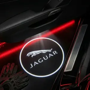 2 Pcs Jaguar Carbon Fiber Welcome Light Set, Car Door Projection Lamp, Laser Light, Modification Decoration Floor Lamp (batteries Not Included)