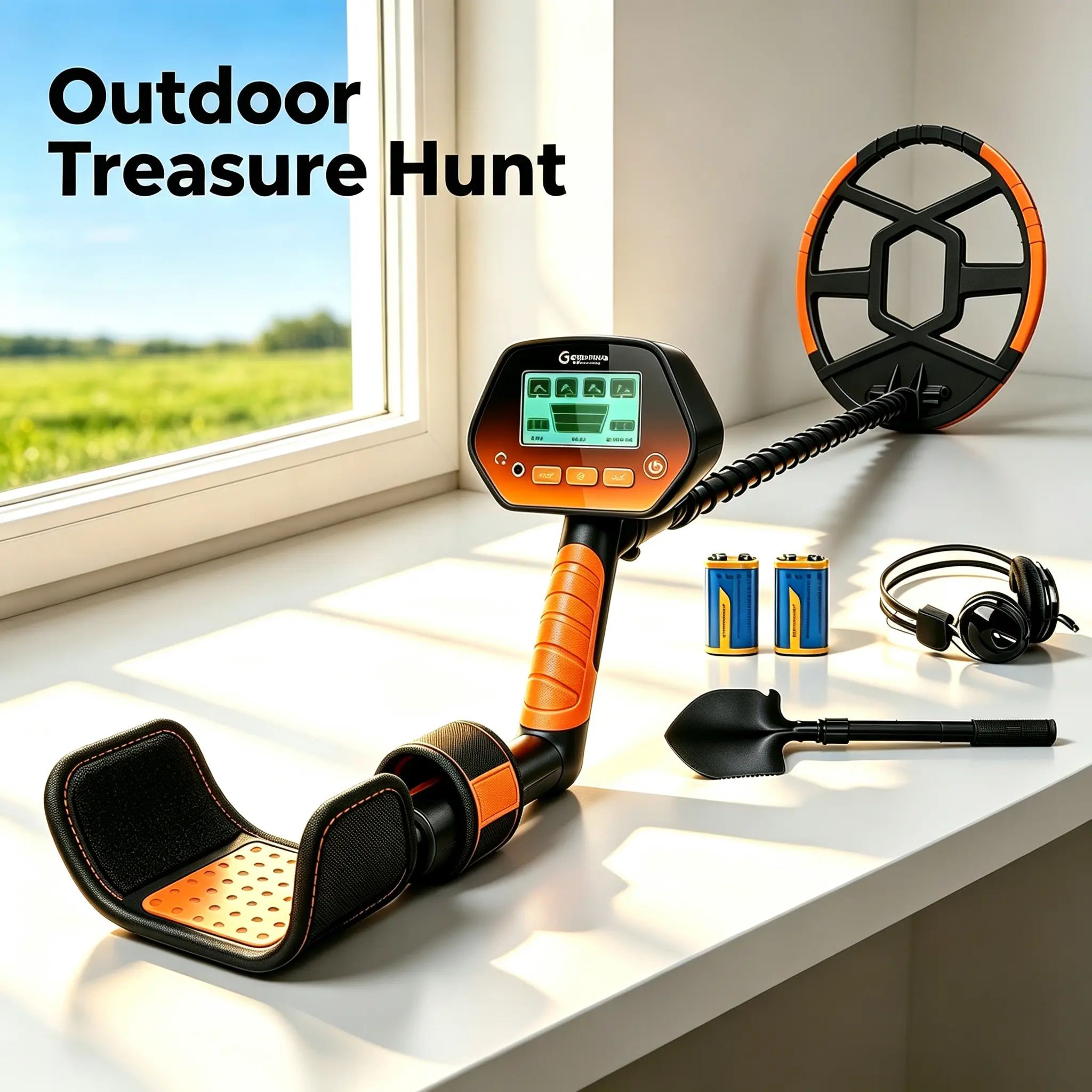 【Treasure Hunt】GoGonova Waterproof Metal Detector for Adults & Kids with 8" Search Coil All Metal & Disc Modes Portable Tool Kit Adjustable Stem IP68 Rating Lightweight Design LCD Display Durable Shovel Anti-interference Headphones