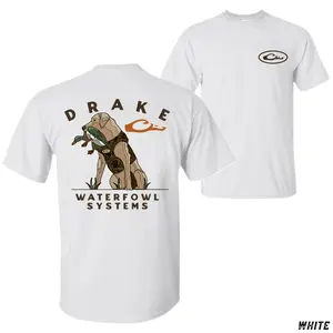 Drake Waterfowl Systems Mallard Duck T-Shirt – Bold Flying Mallard Duck Graphic With Classic Logo, Streetwear For Rugged Hunters & Outdoor Dads, Cotton Menswear For Nature Escapes, Unisex Fit With Camo Energy, Perfect Gift For Men