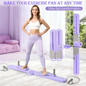 Ski balance board, Pilates board, multifunctional fitness equipment equipped with various fitness accessories, foldable design suitable for small spaces, dormitories, and apartments.Suitable for home workouts, yoga, and gym use