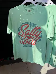 Salty Soul Seashell Island Reef Comfort Color T-shirt, Summer Tshirt, Trendy Tshirt, Viral Tshirt,