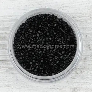 Glossy Black 11/0 Delica Seed Beads || DB-0010 |  Miyuki Delica Beads   11/0 delica beads || DB0010
