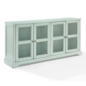 Holbrook Glass Door Sideboard Distressed Seafoam Blue
