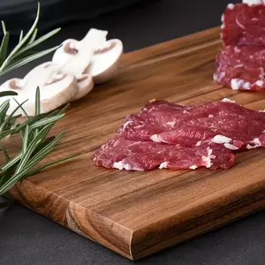 Premium Acacia Cutting Board, 13.4x8.7 Inch Durable Butcher Block, Natural Grain Finish, Ideal for Meat, Cheese, Vegetables, Fruits