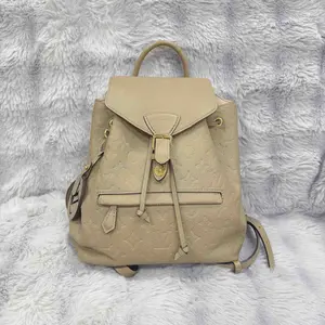 Pre-owned Louis Vuitton leather Backpacks Beige Monogram Empreinte Backpack XiaoTang0138
