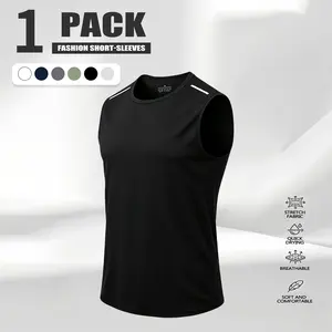 TOOTD Selection – Titan Reflective Vest (Please check your size) – Men’s wide-strap reflective stripe vest, high-stretch breathable muscle tank, heavyweight drape fit sleeveless shirt for gym and casual wear