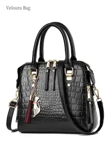 1pc Crocodile Pattern Tote Bag for Women, Large Capacity Multi-Compartment Handbag, Shoulder & Crossbody Bag with Zipper Pockets, Elegant Leather Texture Fits Phone, Wallet & Essentials, Stylish Gift for Mom, Work, Business, Travel
