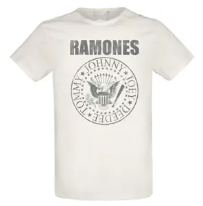 "Amplified Collection - Vintage Shield" T-Shirt white by Ramones