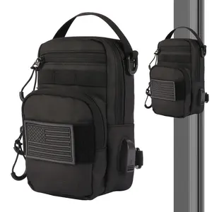 LEPHYON Magnetic Gym Bag Small Crossbody Sling Bag with Strong Magnets USB Charging Port Multi-Carry Design for Travel Workout Sports Best Gift for Fitness Lover