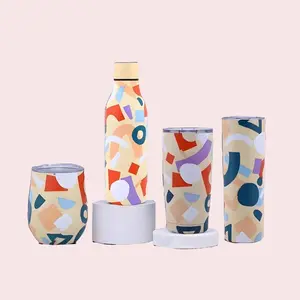 Eclat Finds Elegant 4 piece Ensembled Bottle slim cup,Tumbler and Egg shaped cup