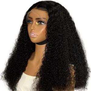 20" Pixie Curl 13x4 Frontal Wig - Long Curly Black Hair  300 Grams