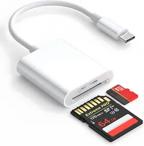 USB C SD Card Reader, Digital Camera Adapter for iPhone 15/16/17 Pro Max, Type C Camera Adapter Trail Viewer for iPhone 15/16/17 Plus/Pro/Max, iPad MacBook/Air iMac/Samsung Galaxy Android