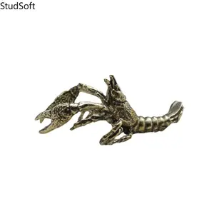 2026 New Solid Brass Lobster Tea Pet, Exquisite Ornament for Tea Table & Desktop, Creative Teapot Lid Holder, Lucky Feng Shui Decor for Tea Lovers