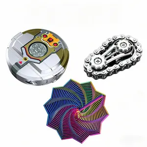 3D Printed Expanded Sensory Fidget Star Bike Chain Sprocket Inspired Fidget Spinner Toy for Stress Relief Transforming Robot Fidget Spinner Toy for Kids Ages 8+ Years