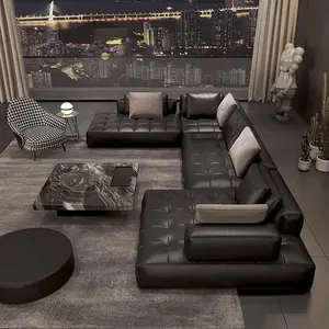 Minimalist Lawrence Modern Leather Sofa