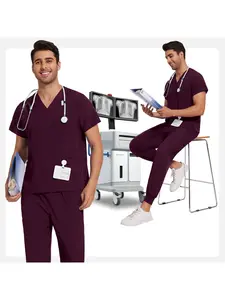 Unisex Pet Uniform Quick Dry Medical Nursing Scrubs Sets Dental Clinic Doctor work Uniform Multicolour Scrubs Sets Mens Veterinary Work Clothes