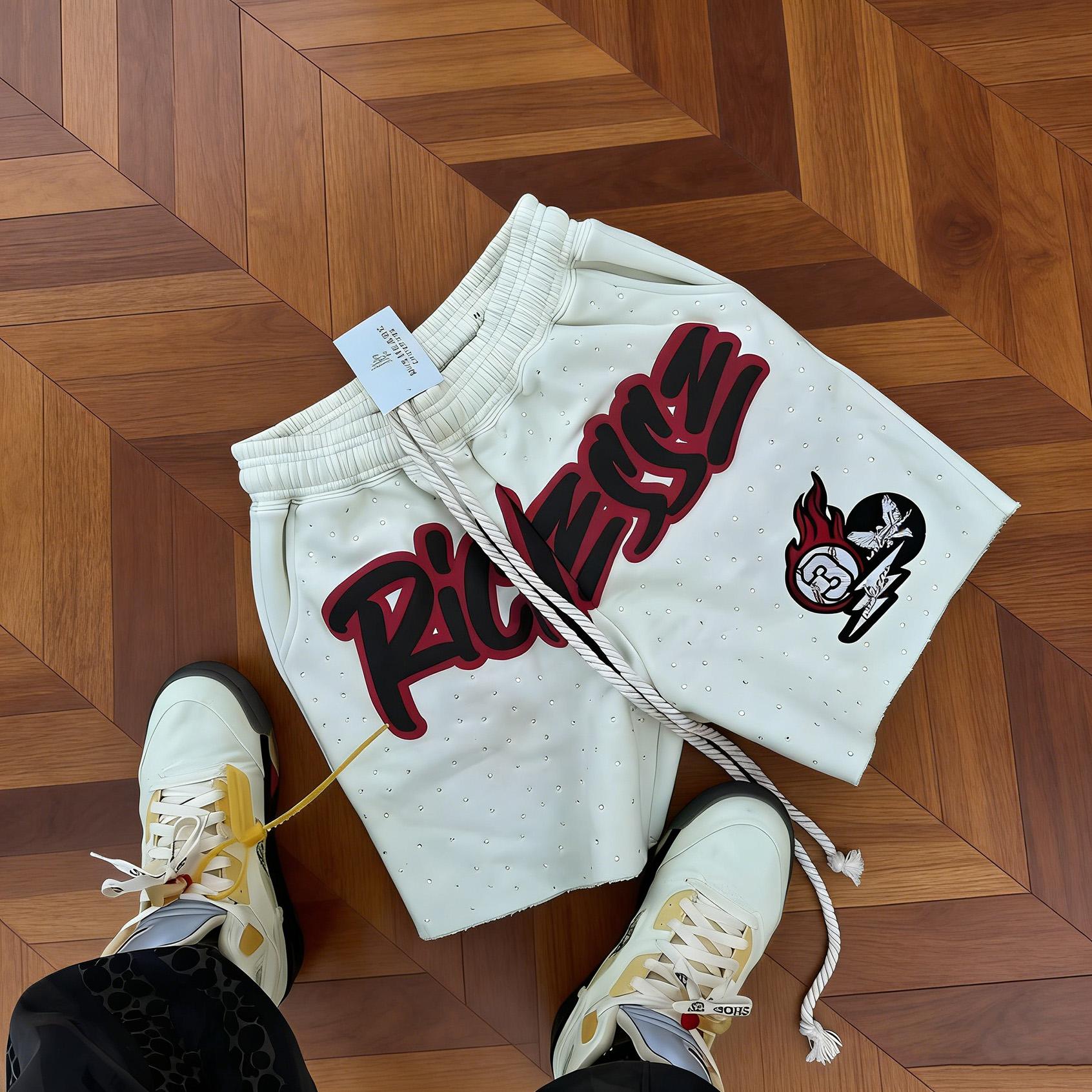 Tropical Operator01 Graphic Sweatpants Pure Cotton Streetwear Y2K Oversized Vintage Viral Trend Streetwear Fashion Summer Casual Daily Athletic Outfit Rhinestone Urban Hip Hop Style Men Unisex Trendy Loose Fit Bottom