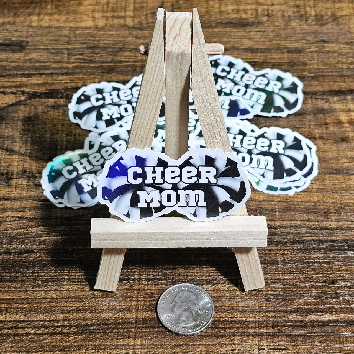 Cheer Mom Holographic Sticker