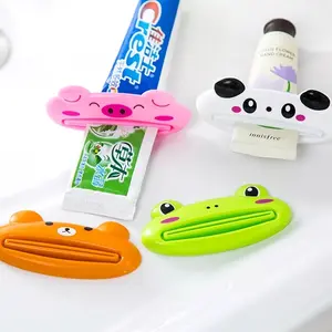 Cartoon Animal Toothpaste Dispenser for Kids, Fun Plastic Bathroom Accessory, Independent and Easy to Use, Perfect Toothpaste Holder