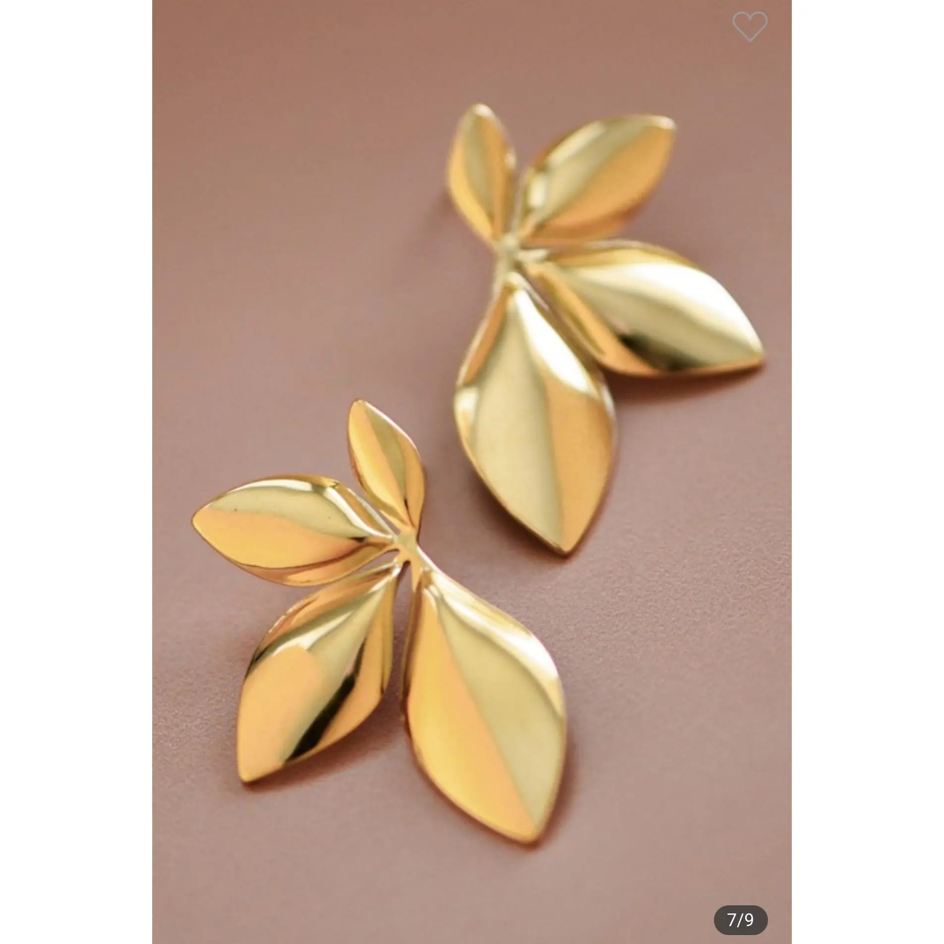 Golden Leaf 18K Stainless Steel Earrings