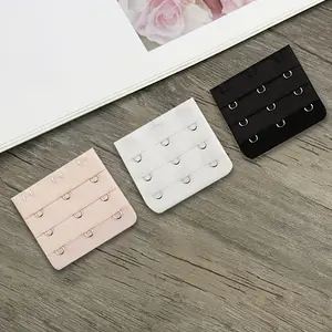 3 Pcs Set of Three-Row Three-Button Stainless Steel Waist-Cinching Bra Extender Buckles, Underwear Clasps, Corset Extender Buckles, Back Clasps