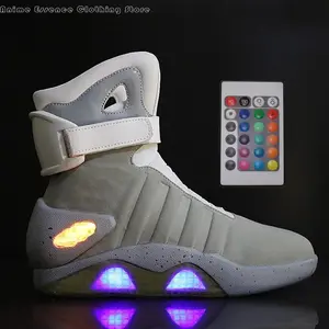 Men Boots Back to Future Adult USB Charging LED Shoes with Remote Control for Men and Women Boots for Party Mag Cool Shoes