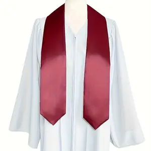EastJia Made in USA Satin Graduation Stole Scarf, Shiny Stripe Honor Sash, Multi-Color DIY Set for Matching Ties, Reusable Washable Polyester Academic Shawl, Perfect Photo Props for Graduation Ceremony & Celebration