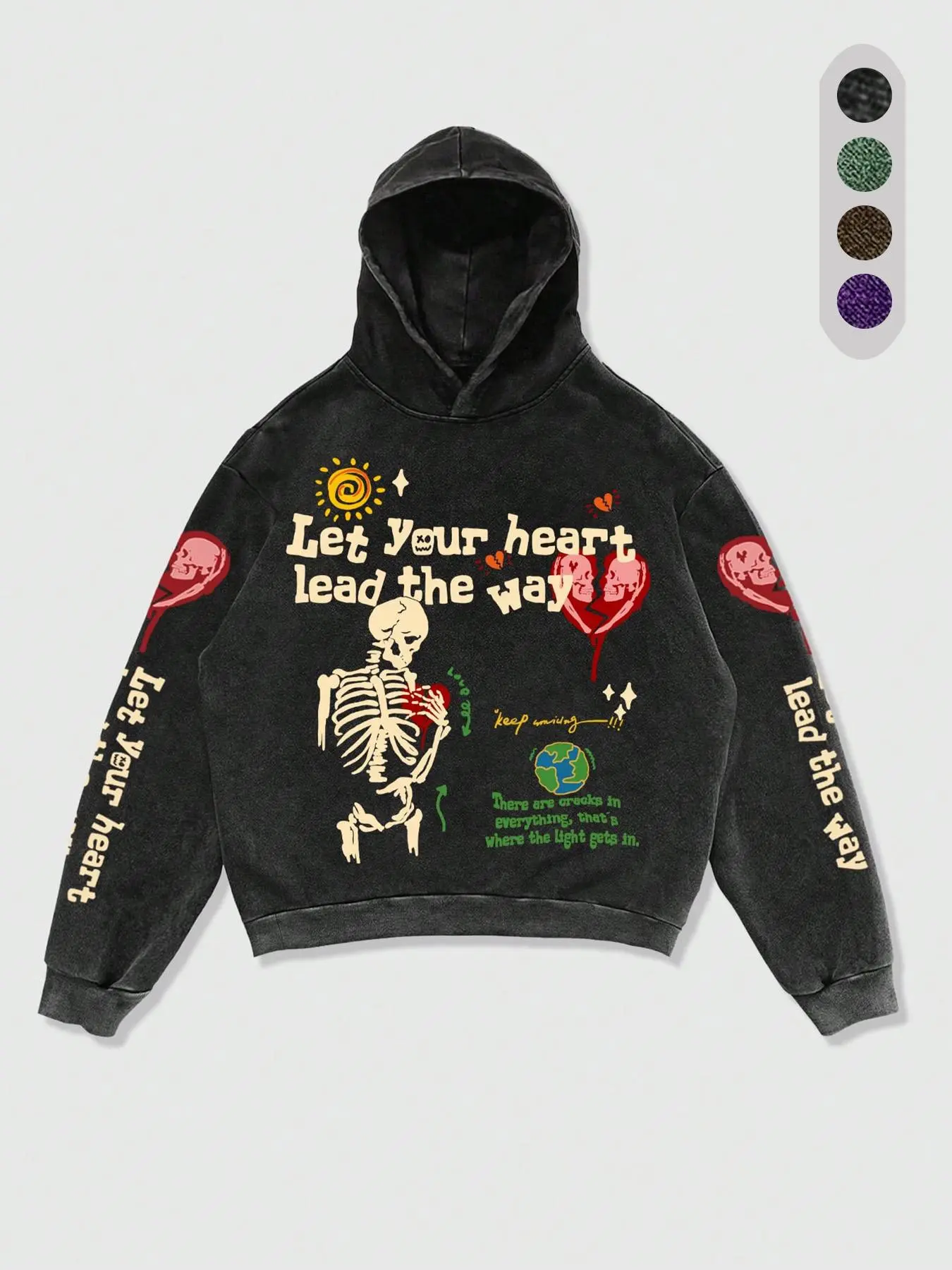 Men's Dark Aesthetic Graphic Hooded Sweatshirt, Cotton Blend Pullover with Drawstring Cap and Kangaroo Pocket, Fall & Winter Fashion, Graphic Hoodie, Casual Comfy Streetwear, Graphic Print Hoodie