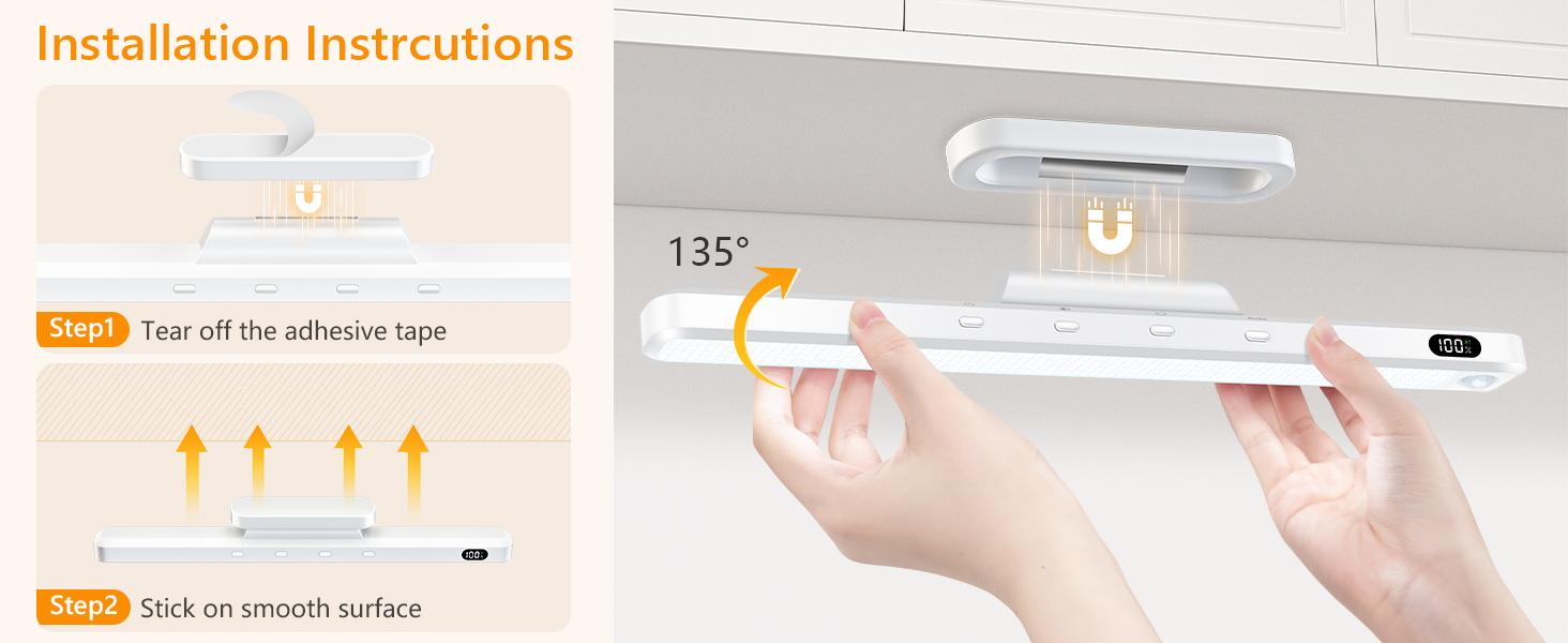 WILLED Rechargeable LED Light Bar with Remote control , 3 Color Temperatures  Dimmable sensor lighting , Magnetic Stick-On Installation for Vanity Mirror, Desk, living room, Under Cabinet, kitchen,Closet, Bathroom, Shelf, Study, Makeup Station, Gift Ideas