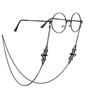 Bat/Spider Design Glasses Chain, 1 Count Gothic Sunglasses Eyeglass Necklace, Fashion Glasses Retainer Lanyard for Halloween Party Outdoor Travel, Glasses Decorative Accessories