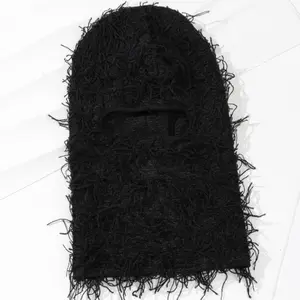 Fuzzy black balaclava
