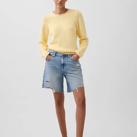 Gap Women's Mid Rise Loose Denim Bermuda Shorts