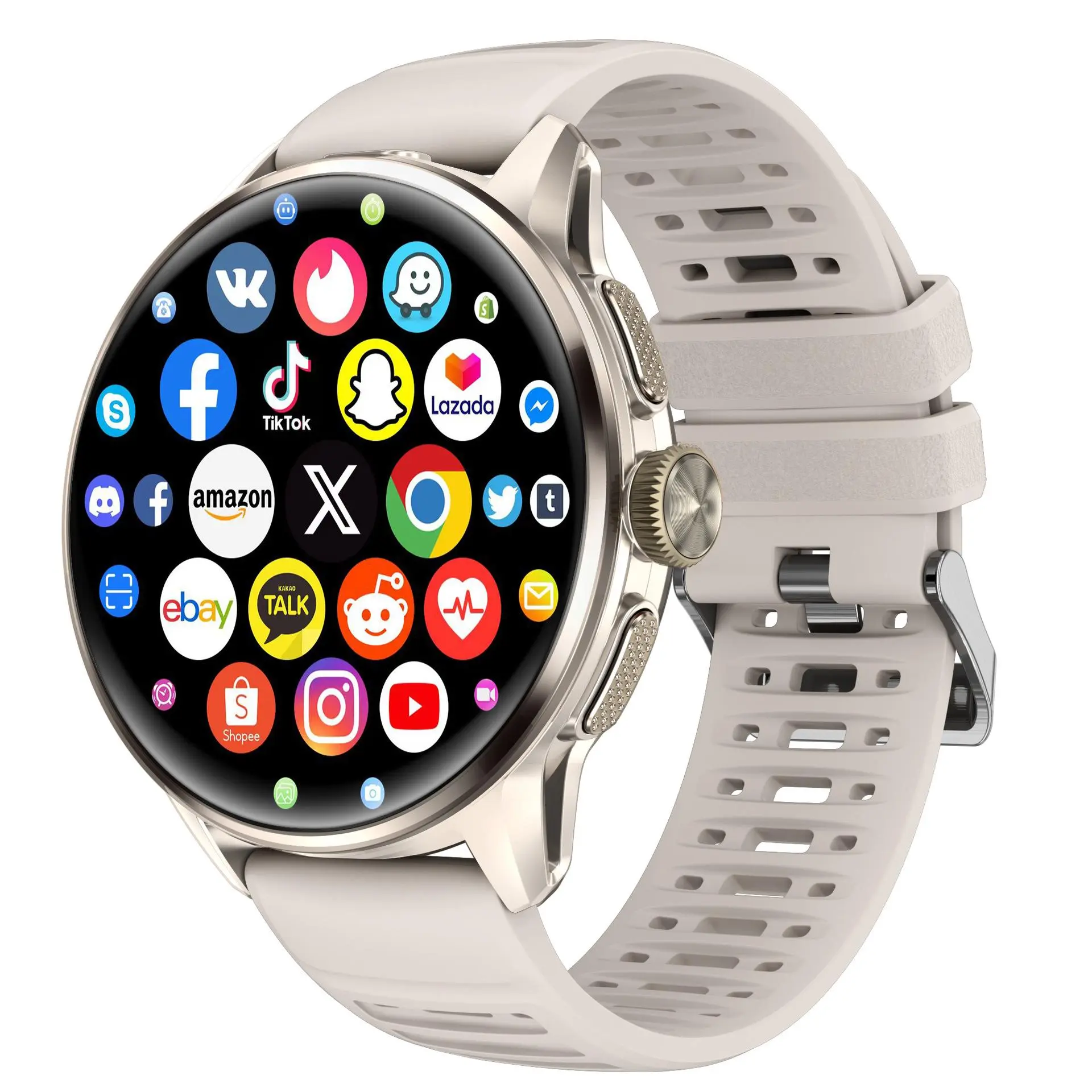 Hot TikTok Toy Cross-border Bestseller H100 Smartwatch with 5G SIM Card, Full Network Compatibility, Rotating Camera, and Air Conditioner Remote Control Wearable