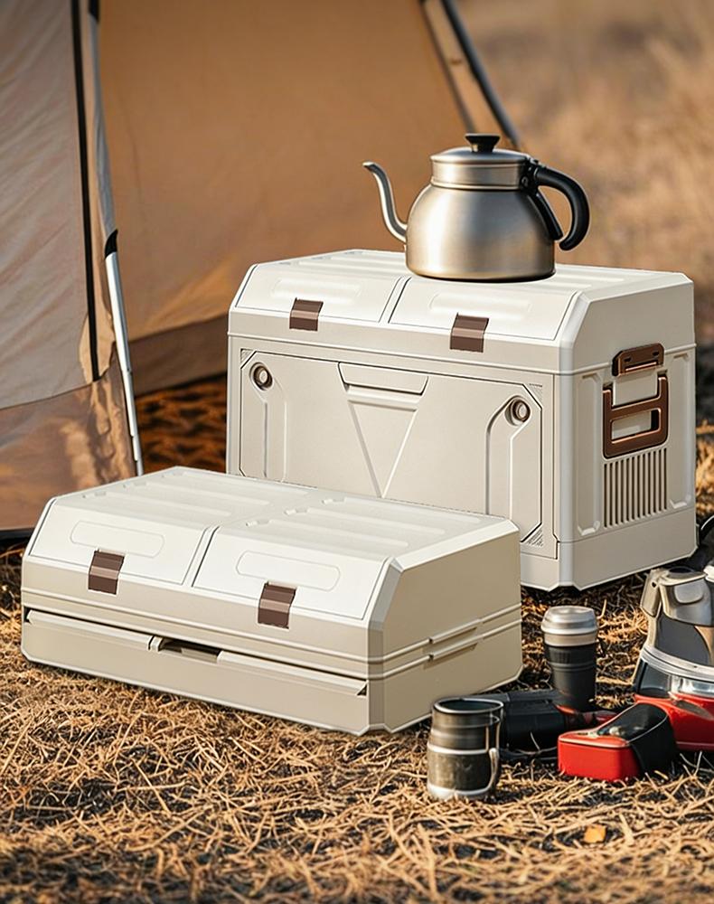 Miaoli 1PC Stackable Outdoor Multi-Purpose Storage Box - Durable, Portable Container for Camping Gear, Camping Accessories