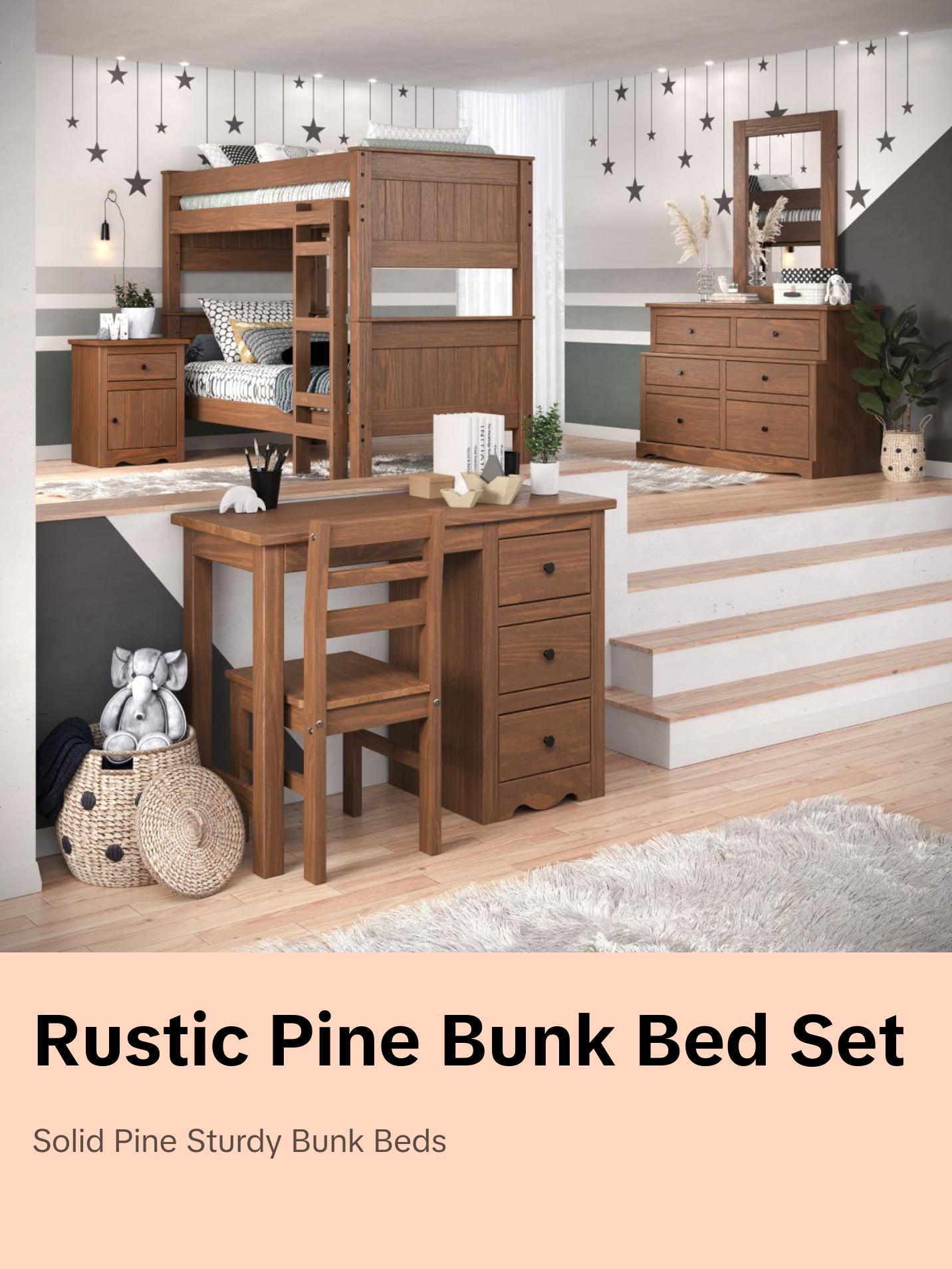 Double Twin Stackable Post Bunk Bed