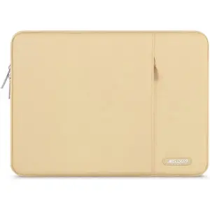 Laptop Case 13.3 inch, 13-13.3 inch Laptop Sleeve Compatible with MacBook Air/Pro 13/Pro 14 M5 M4 M3 M2 M1, HP Dell ASUS Lenovo,Polyester Vertical Computer Sleeve Bag with Pocket, Camel