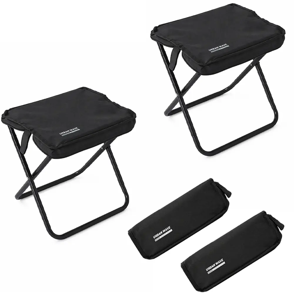 2-Pack Foldable Backpack Stools - Portable Seat, Compact Oxford Fabric, Folding Quick Design for Hiking/Fishing, 300 lbs Weight Capacity