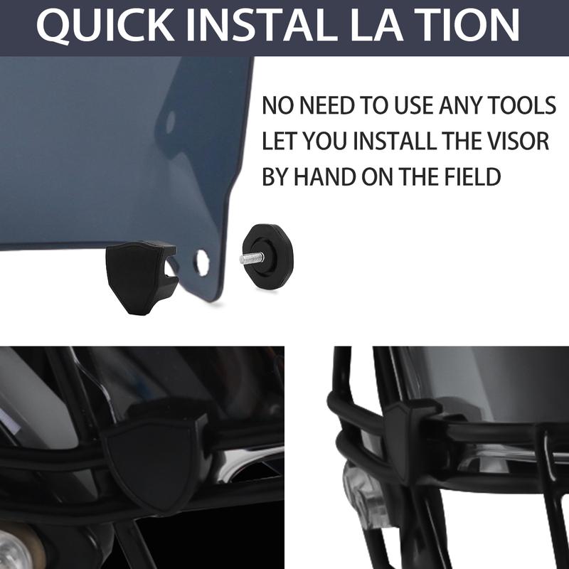 Clear Football Visor - Football Visors for Helmet - Football Helmet Visor Fits Adult & Youth Football Helmets - Anti-Fog, Scratch Resistant Clear Visor Football Face Shield