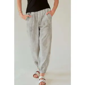 Davi & Dani Rhinestone Elastic Waist Joggers