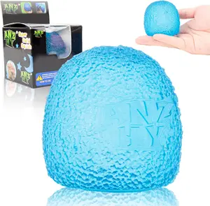 Squishy Stress Balls - Sensory Toys for Kids with Unique Needs - Fosters Creativity, Focus, and Fun - Great for Classrooms, Home, and Playtime (Blue Ellipsoid)