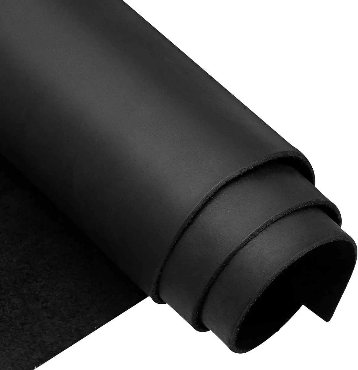 Black Full Grain Leather Sheets for Crafts Tooling Sewing Hobby Workshop 1.8-2.1mm Thick Genuine Cowhide Pieces 6"x12"