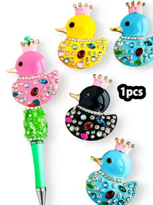 1pcs Creative Cute Crown Duck Charm, DIY Gift for Craft Pens, Phone Chains, Keychains, Car Hangs, Indoor Decorations, All Seasons