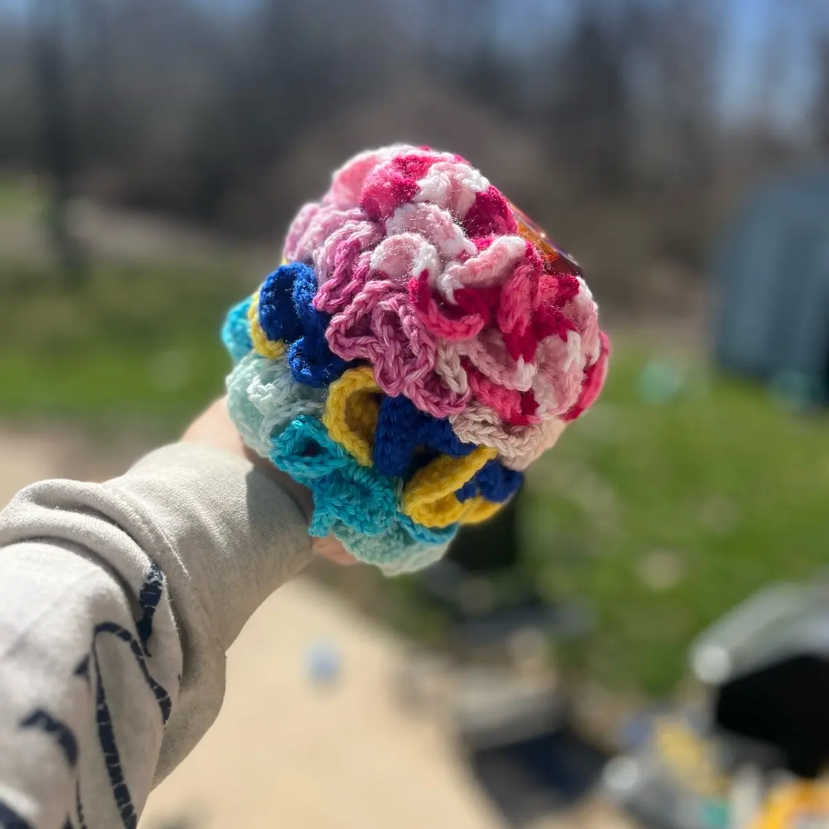 Colored hair ties, crochet hair ties, hair accessories